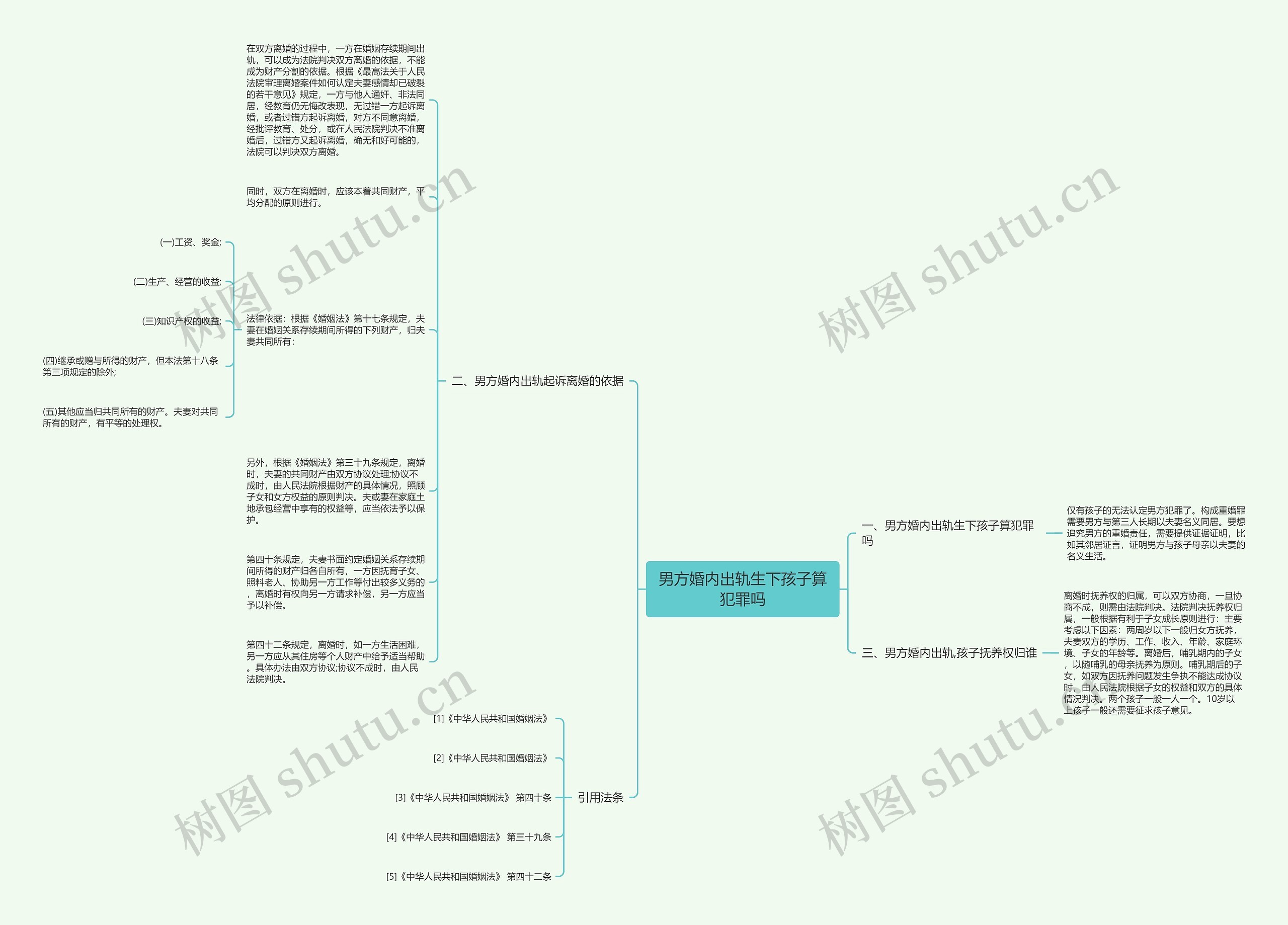 男方婚内出轨生下孩子算犯罪吗思维导图