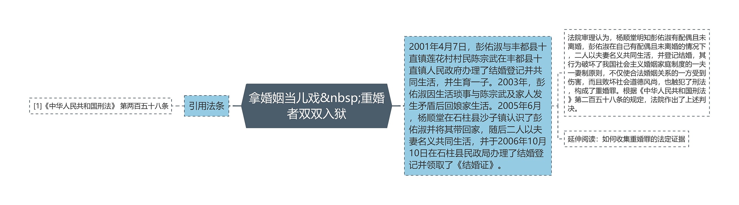 拿婚姻当儿戏&nbsp;重婚者双双入狱思维导图