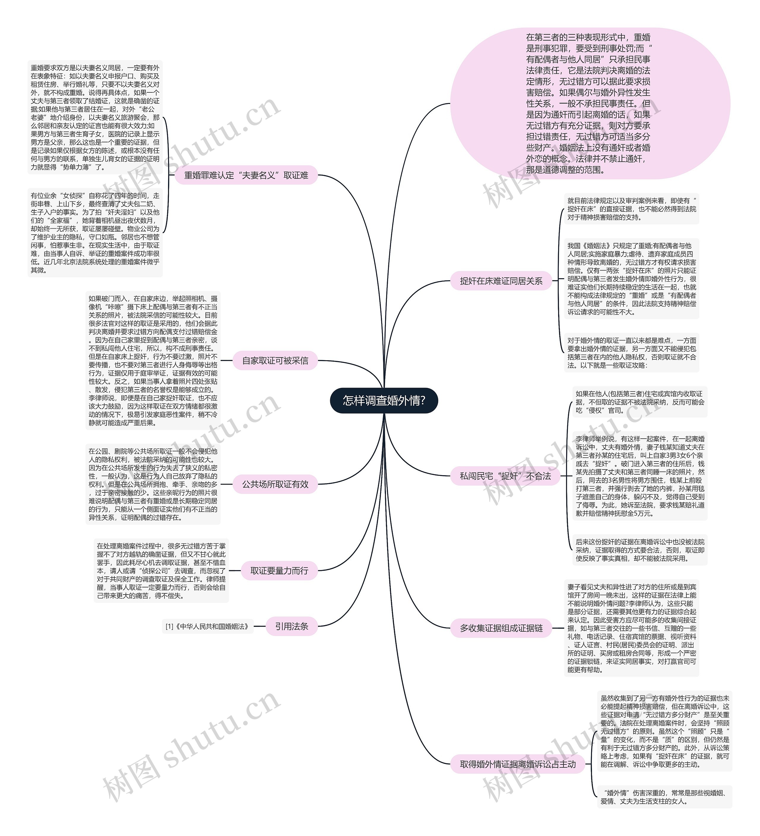 怎样调查婚外情?思维导图
