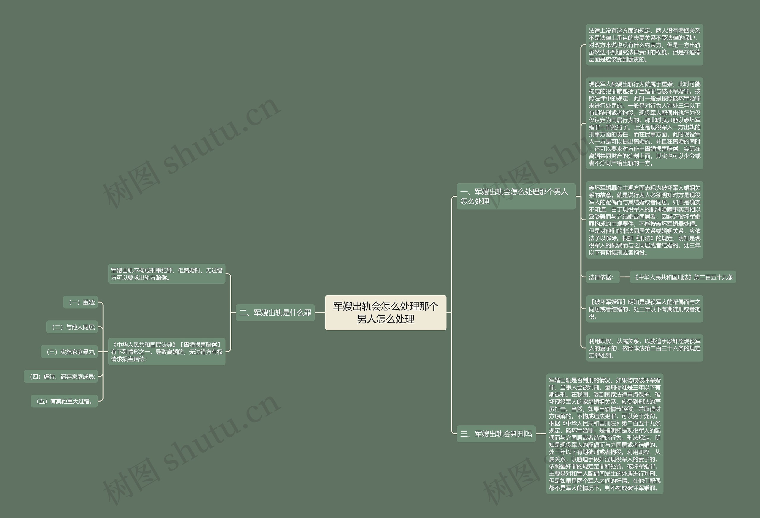 军嫂出轨会怎么处理那个男人怎么处理思维导图