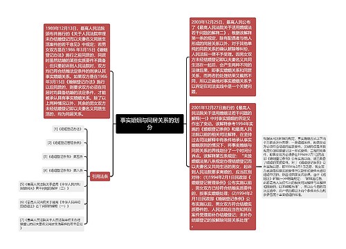 事实婚姻与同居关系的划分