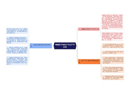 离婚房子给孩子不过户可以吗