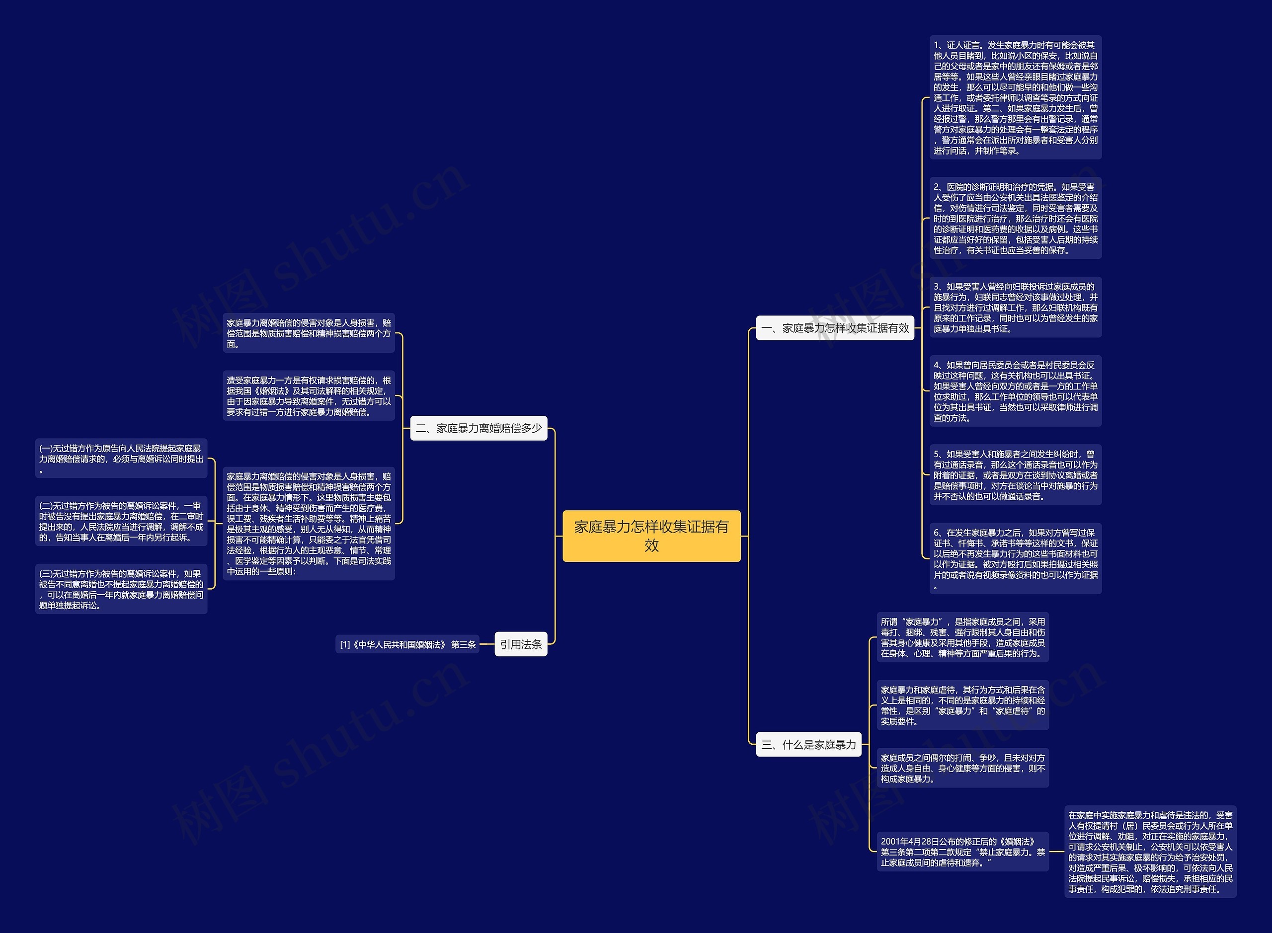 家庭暴力怎样收集证据有效思维导图