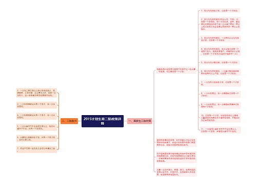 2015计划生育二胎政策详情