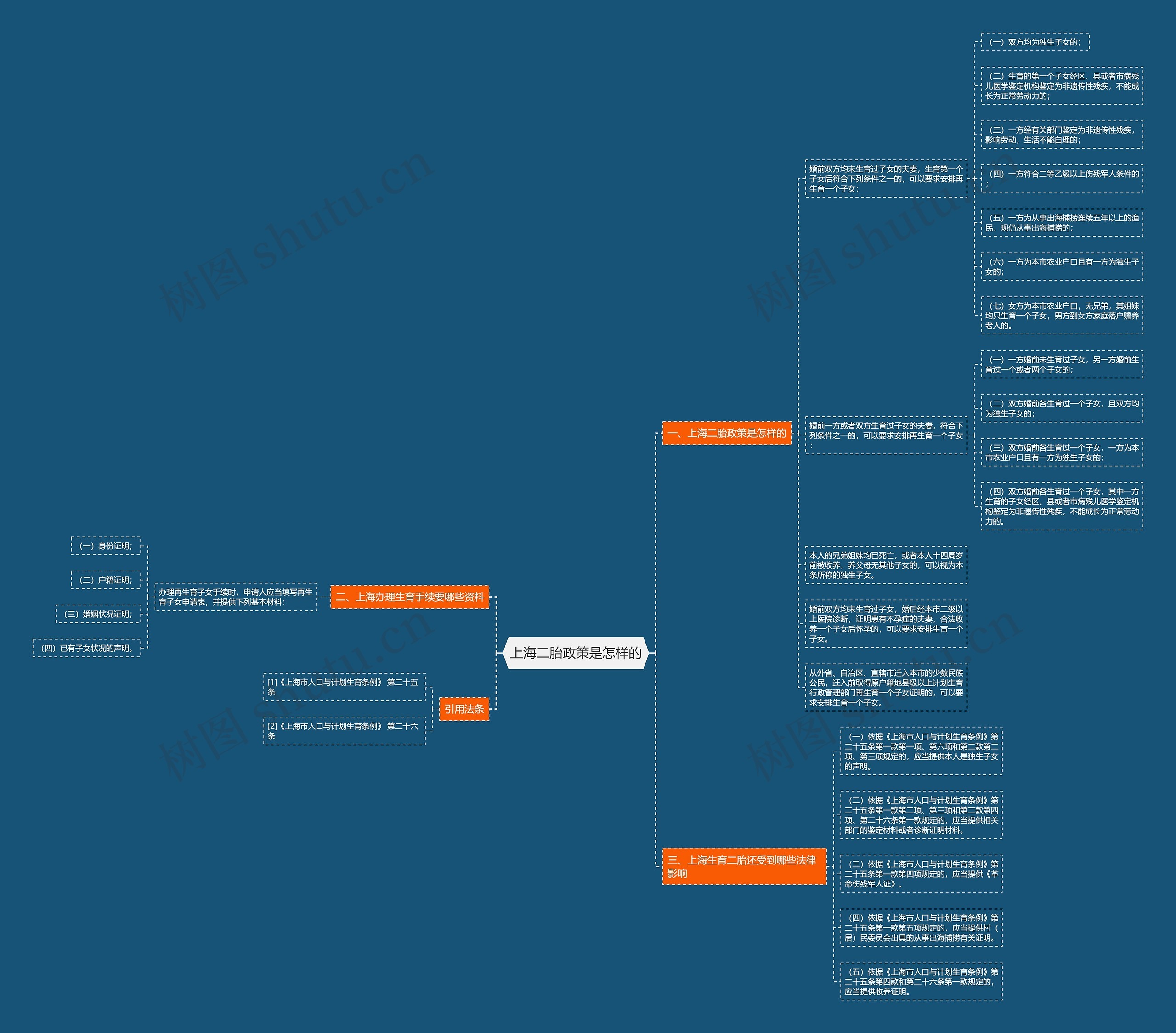 上海二胎政策是怎样的思维导图
