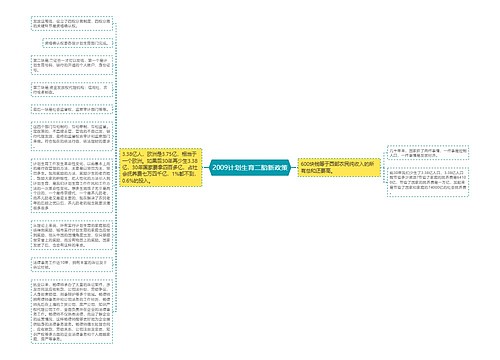 2009计划生育二胎新政策