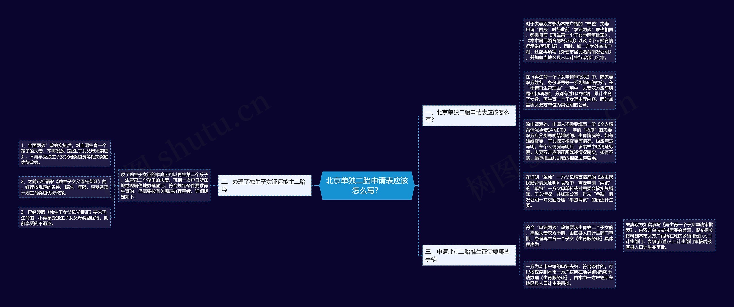 北京单独二胎申请表应该怎么写？