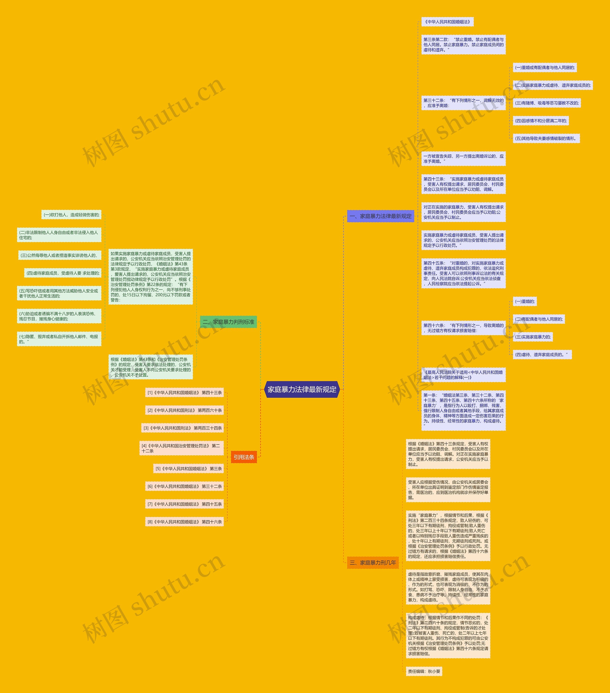 家庭暴力法律最新规定思维导图