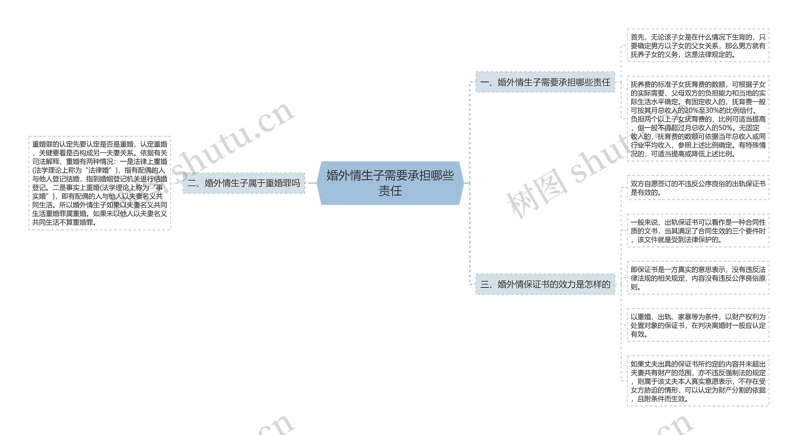 婚外情生子需要承担哪些责任思维导图