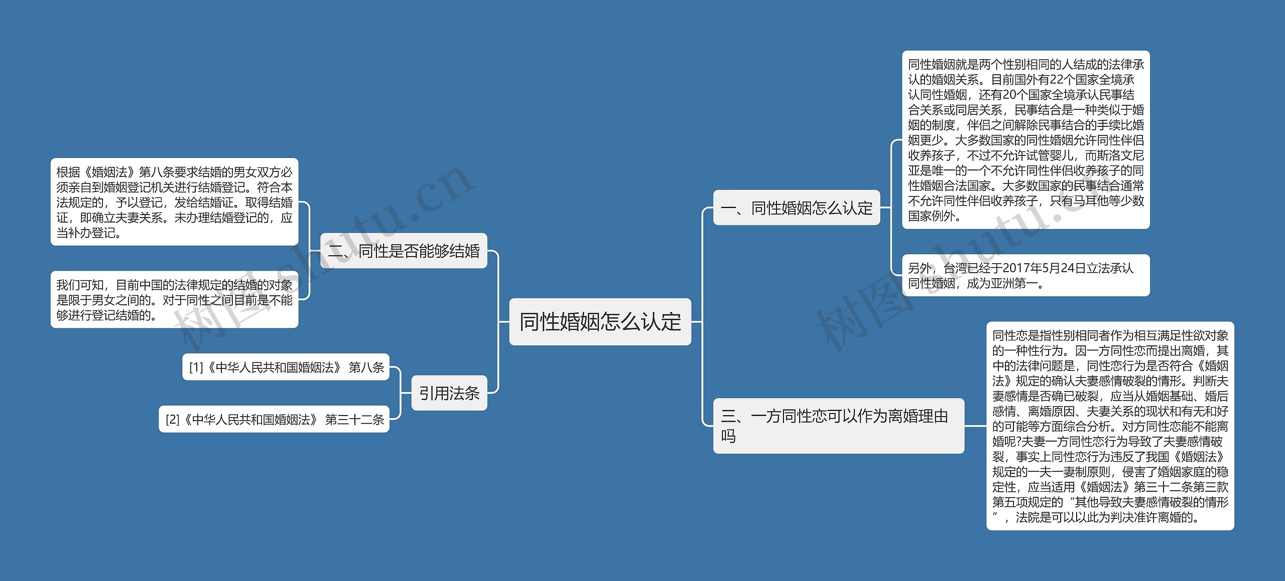 同性婚姻怎么认定思维导图