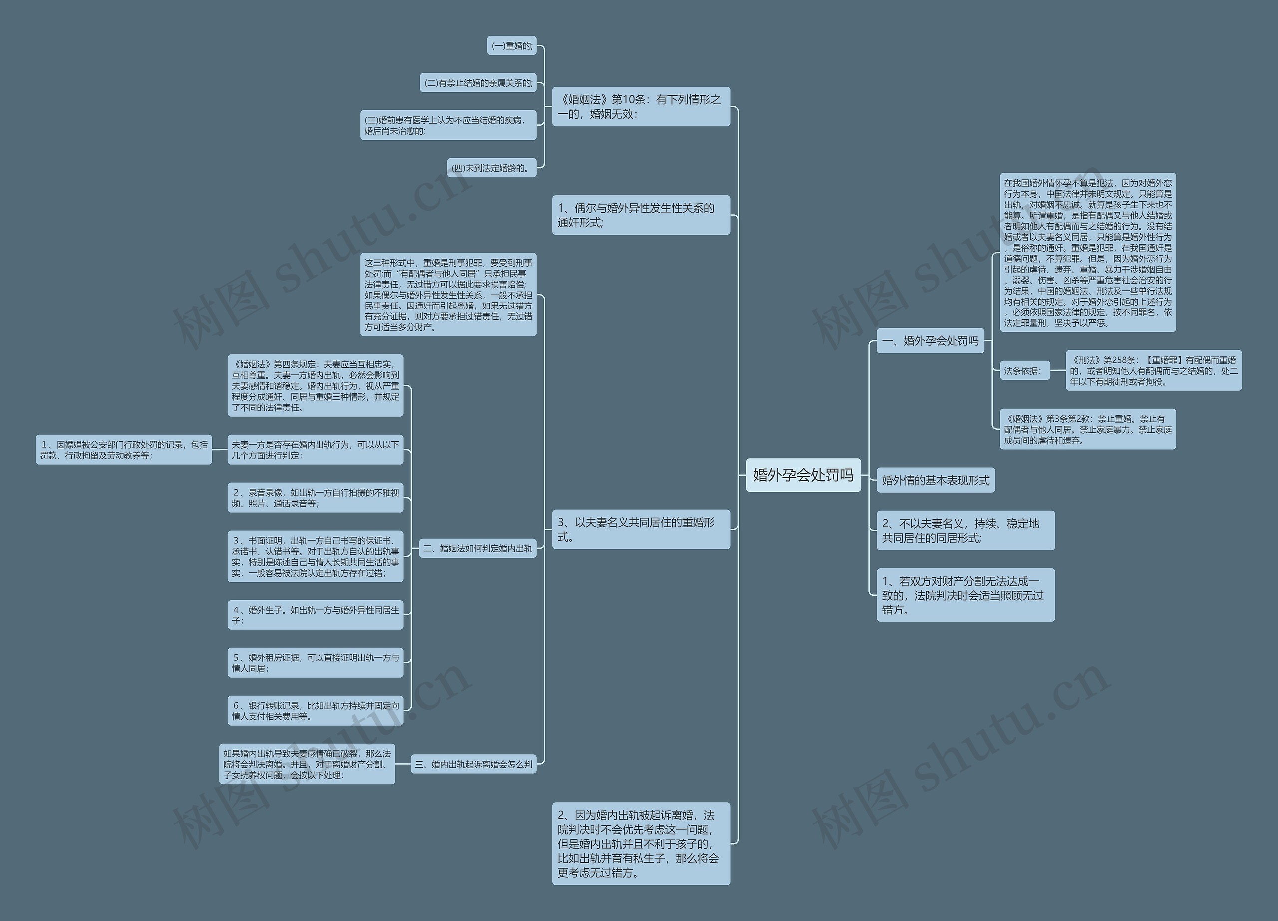 婚外孕会处罚吗思维导图