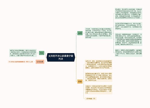 丈夫拒不承认家暴妻子案判决