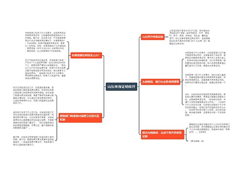 山东单身证明停开