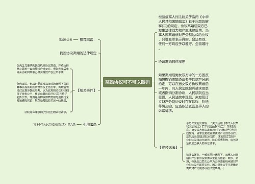 离婚协议可不可以撤销