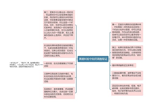 离婚纠纷中如何调查取证