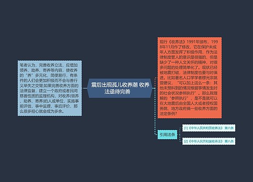  震后出现孤儿收养潮 收养法亟待完善   