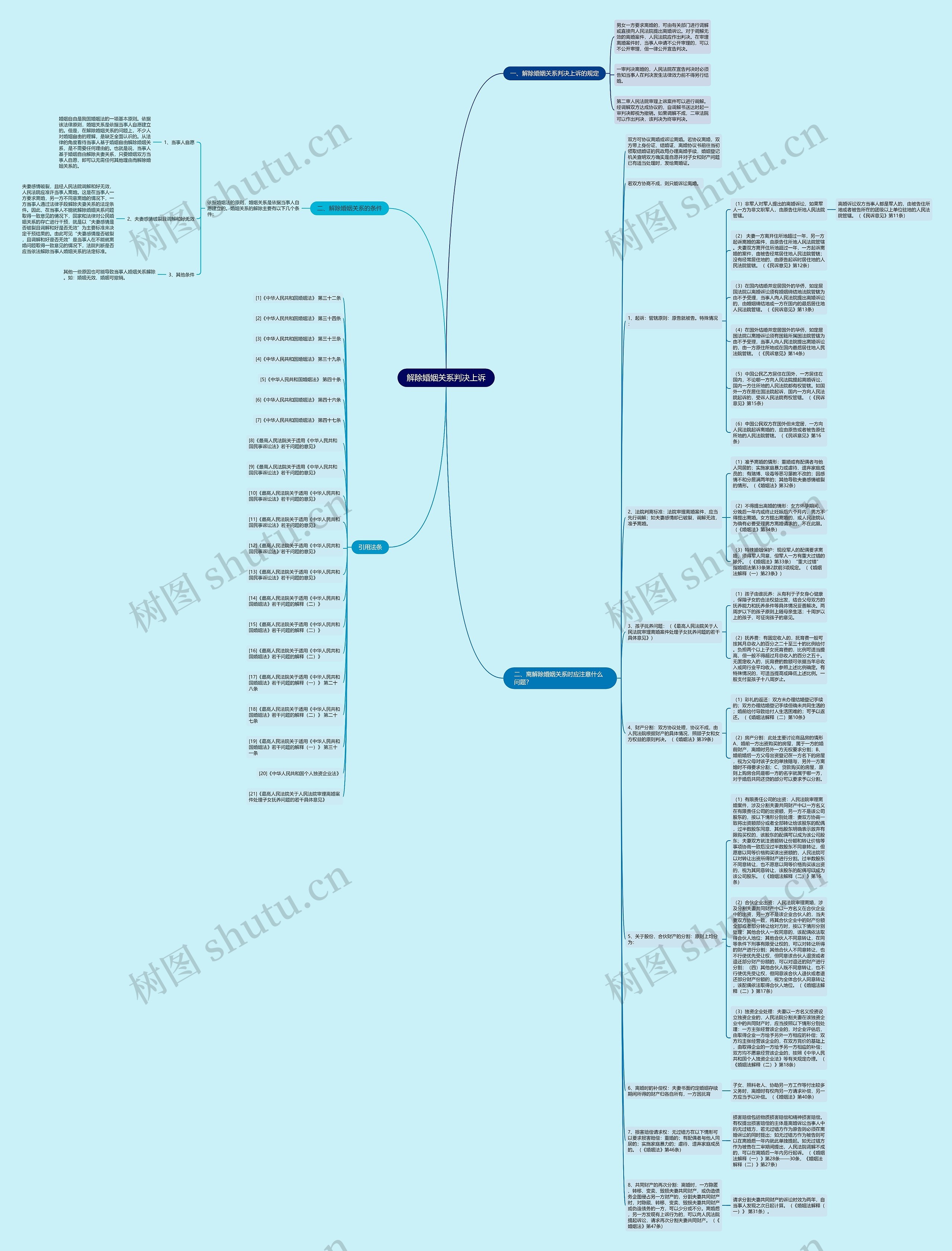 解除婚姻关系判决上诉思维导图