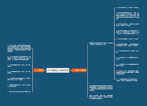 2015国家生二胎新政策