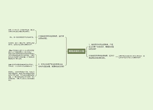 离婚房屋的分割