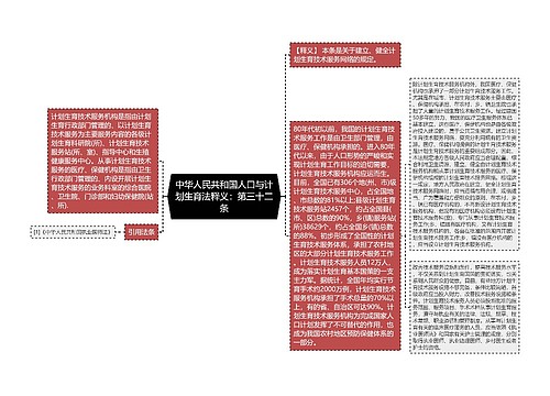 中华人民共和国人口与计划生育法释义：第三十二条