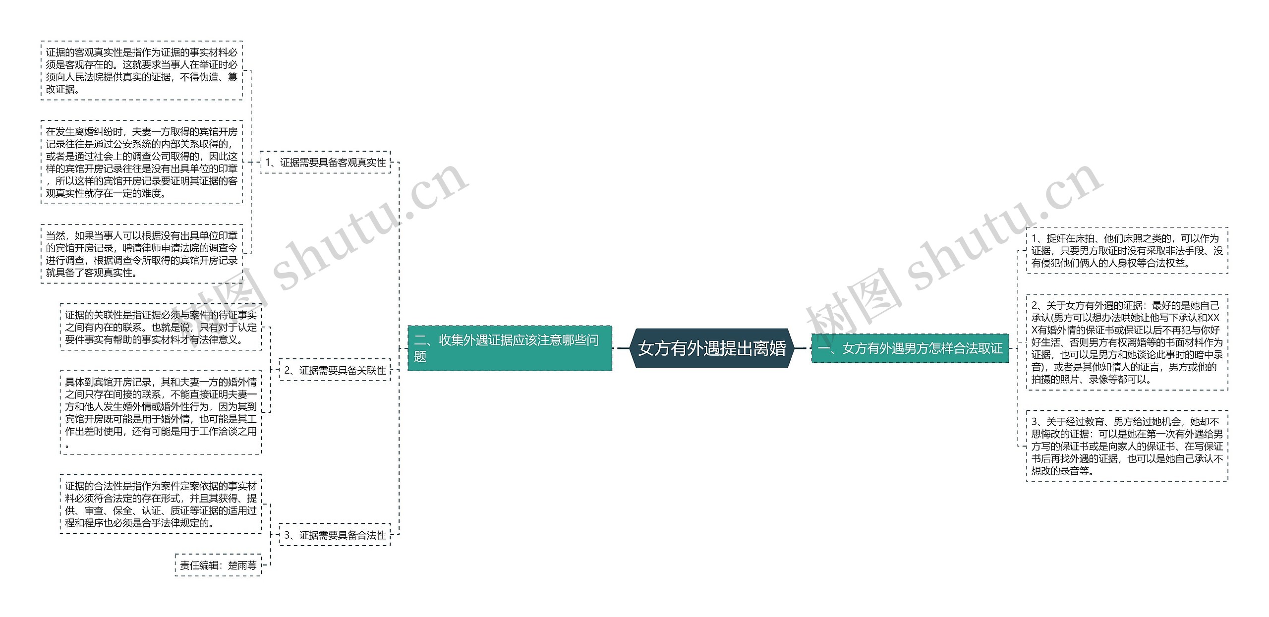 女方有外遇提出离婚思维导图