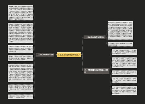 非直系亲属都包括哪些人