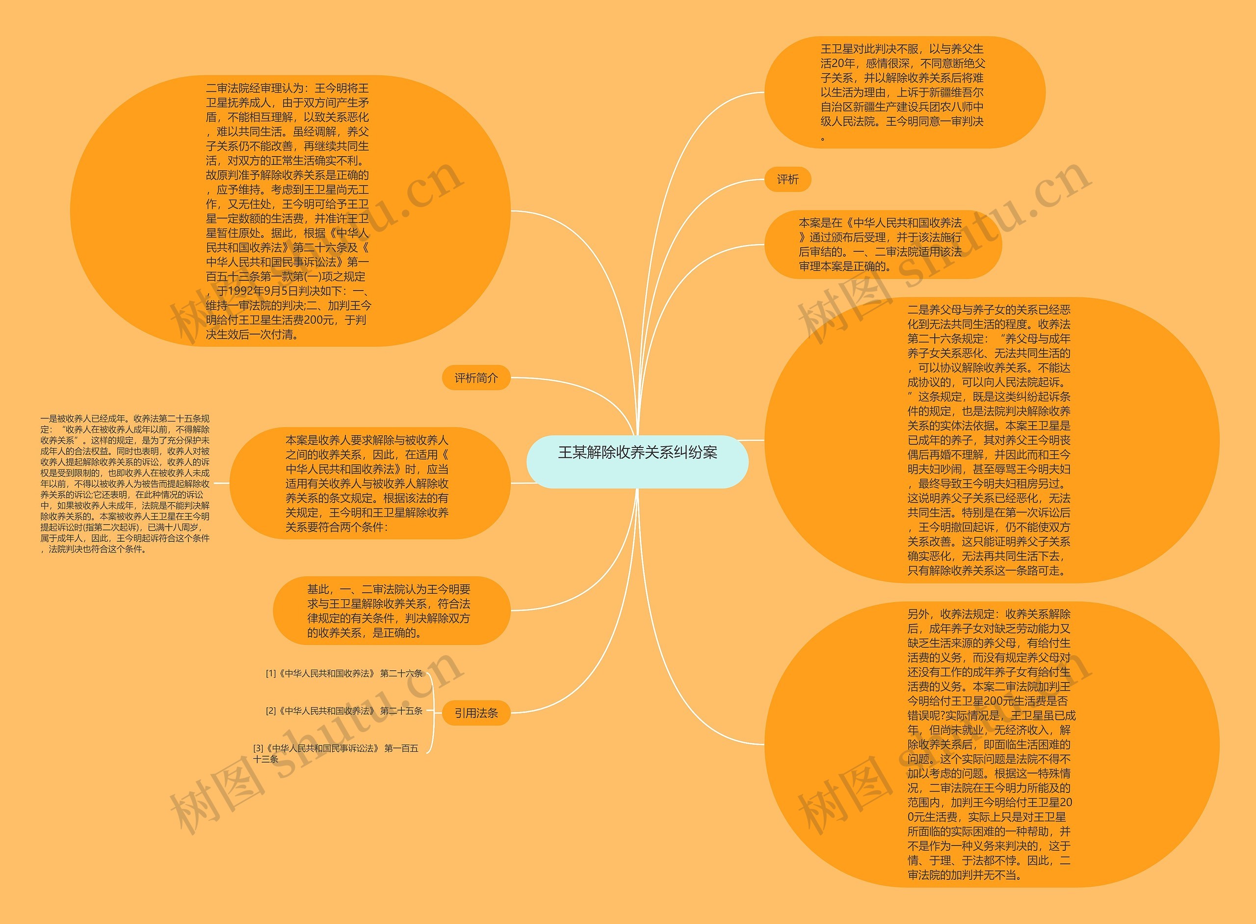  王某解除收养关系纠纷案   思维导图