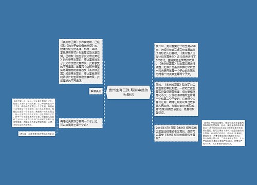 贵州生育二孩 取消审批改为登记