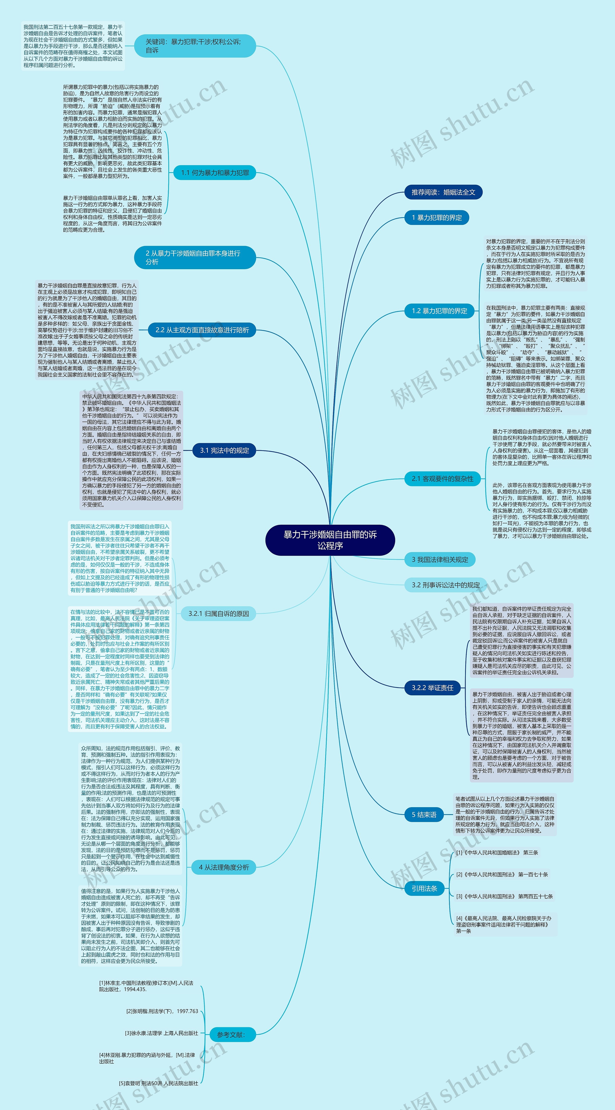 暴力干涉婚姻自由罪的诉讼程序思维导图