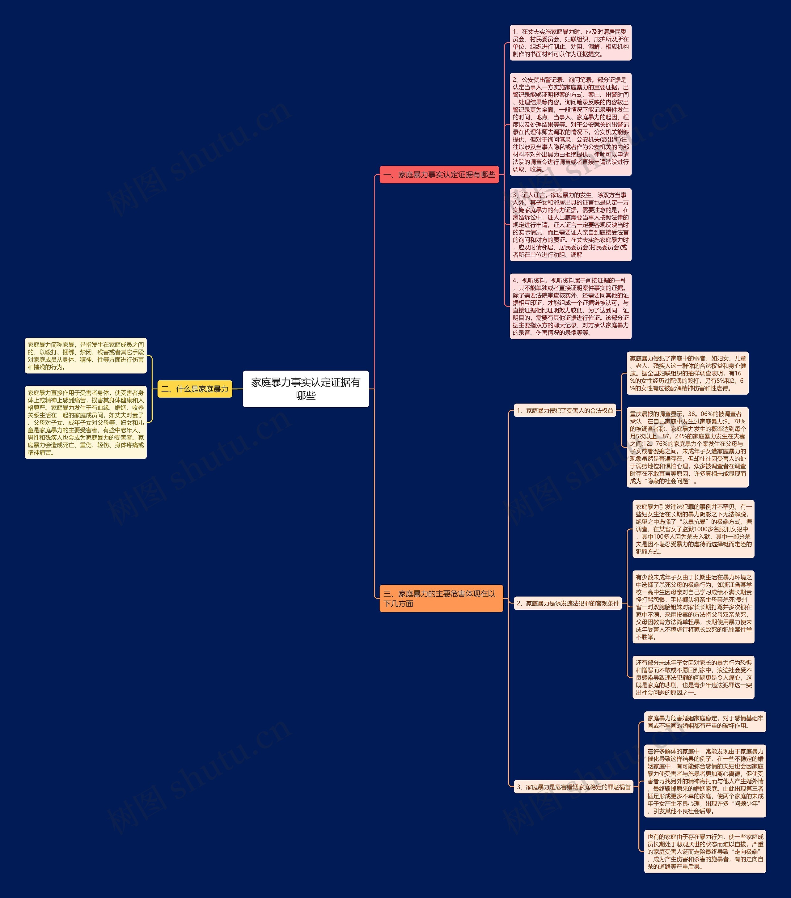 家庭暴力事实认定证据有哪些思维导图
