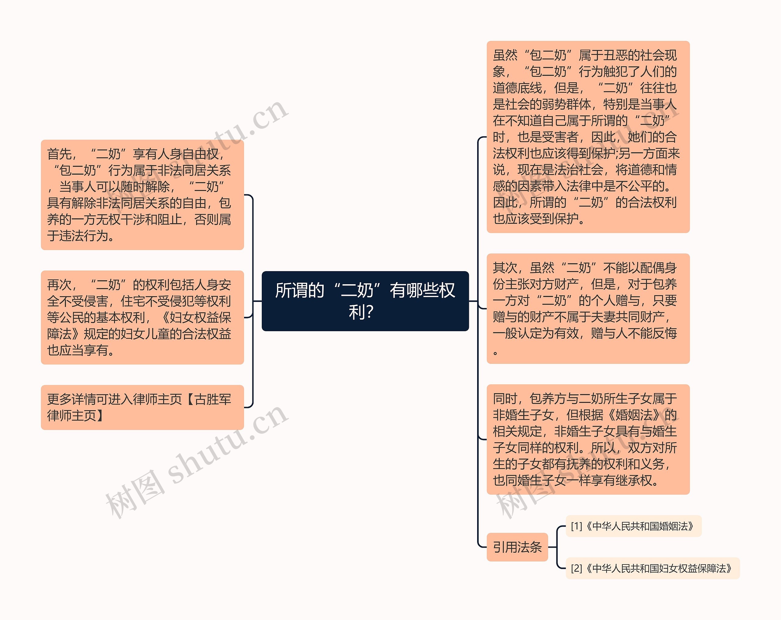 所谓的“二奶”有哪些权利？思维导图