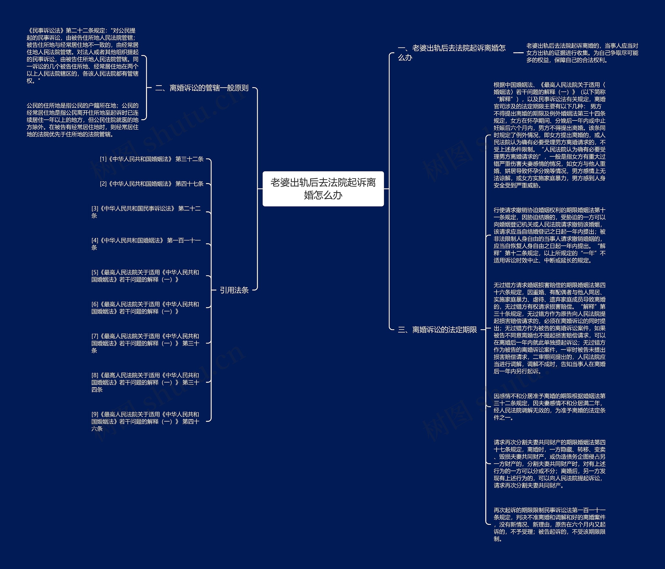 老婆出轨后去法院起诉离婚怎么办思维导图