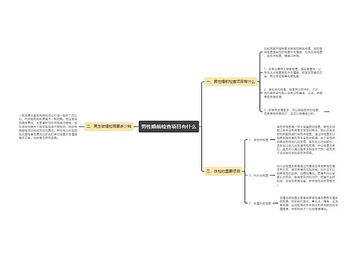 男性婚前检查项目有什么