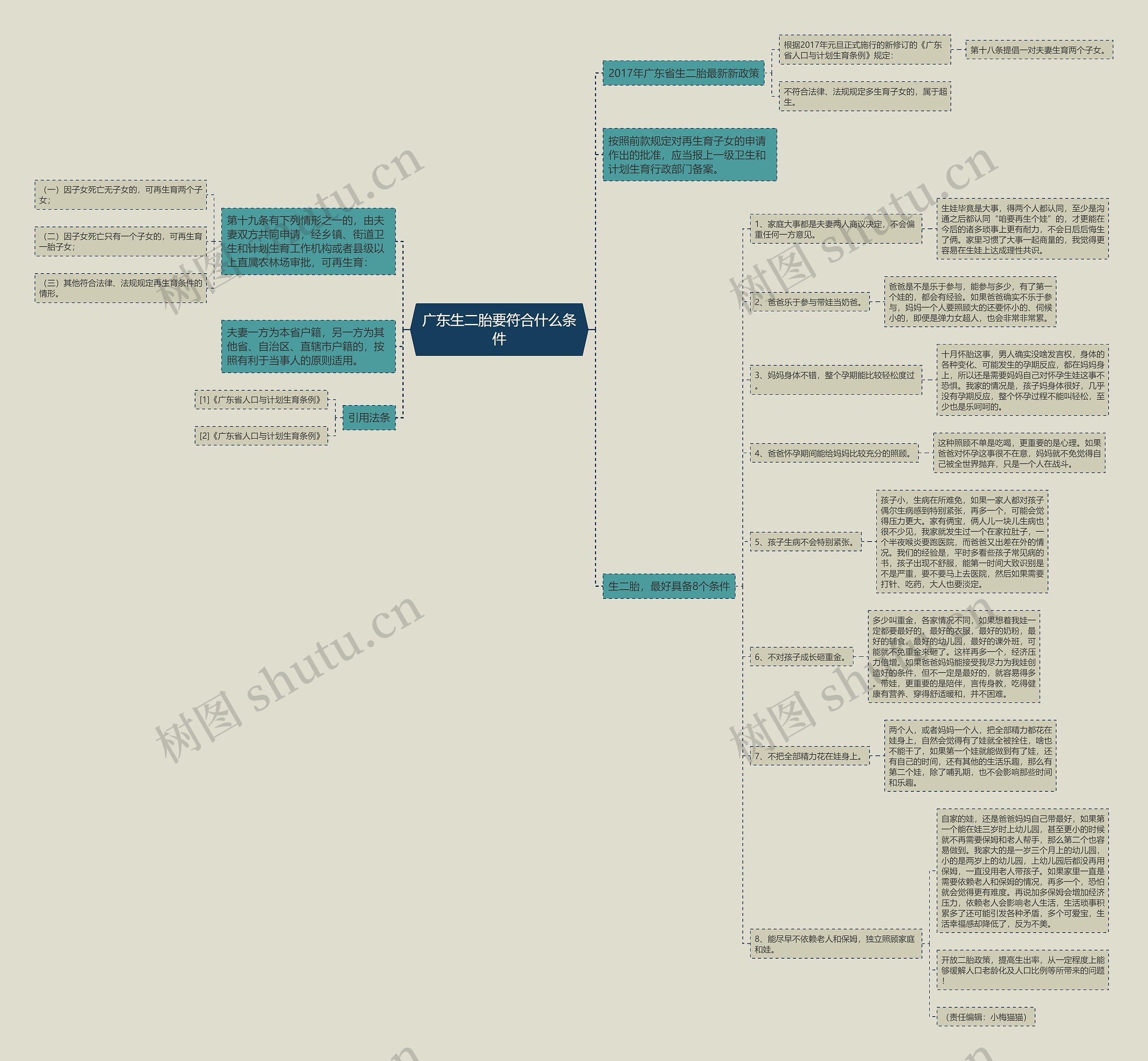 广东生二胎要符合什么条件思维导图