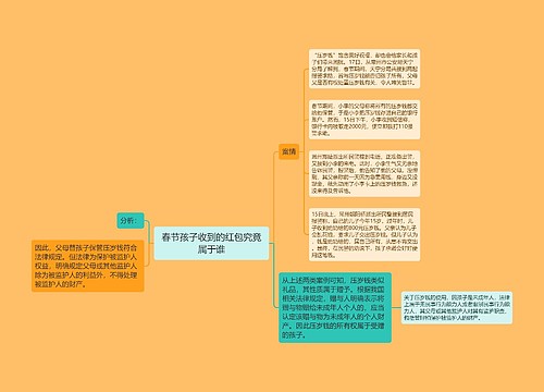 春节孩子收到的红包究竟属于谁