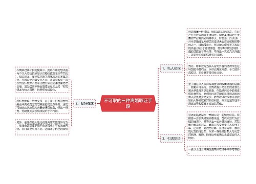 不可取的三种离婚取证手段