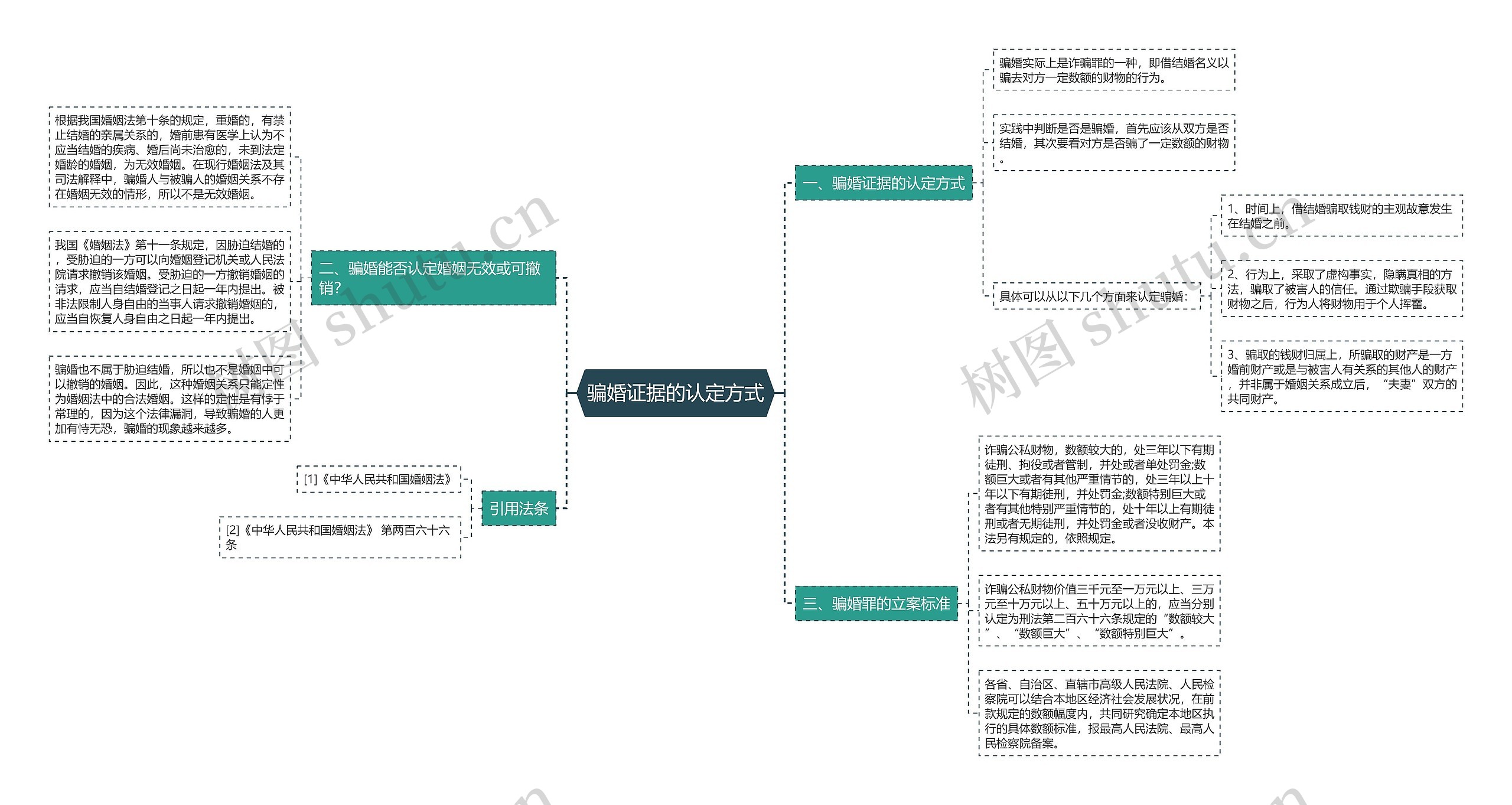 骗婚证据的认定方式思维导图