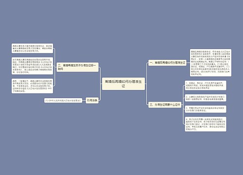 离婚后再婚如何办理准生证