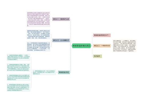 单亲家庭教育的误区