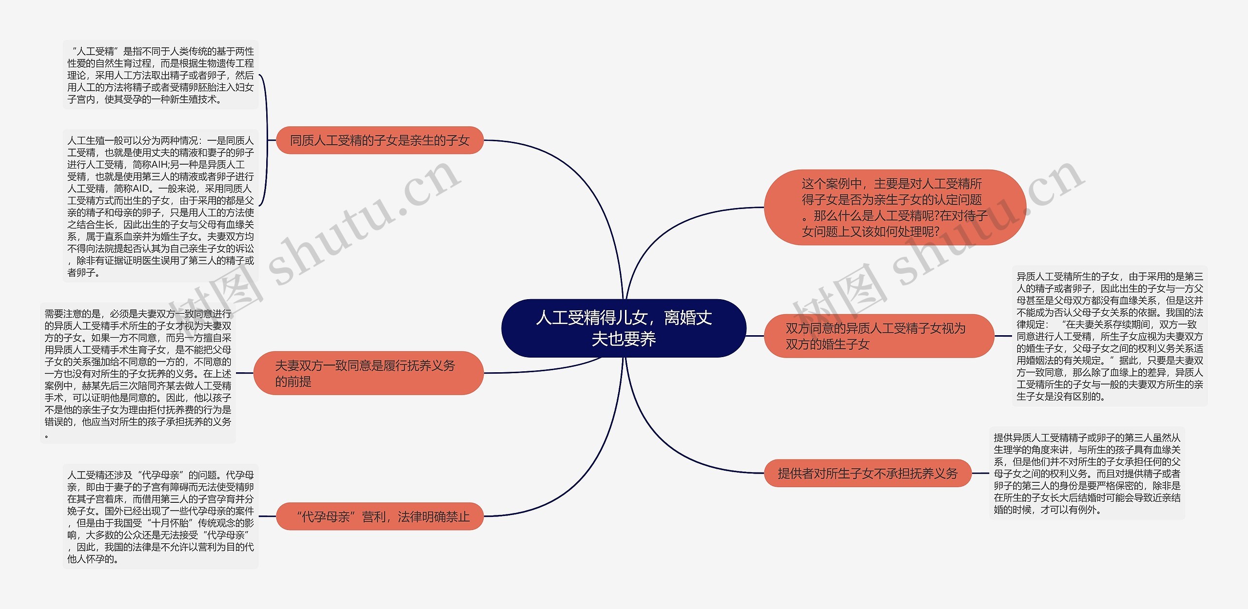 人工受精得儿女，离婚丈夫也要养思维导图