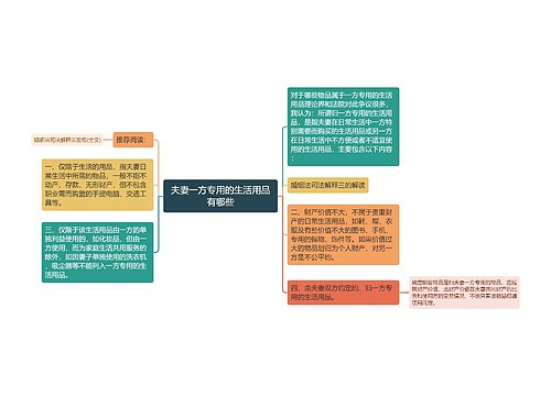 夫妻一方专用的生活用品有哪些