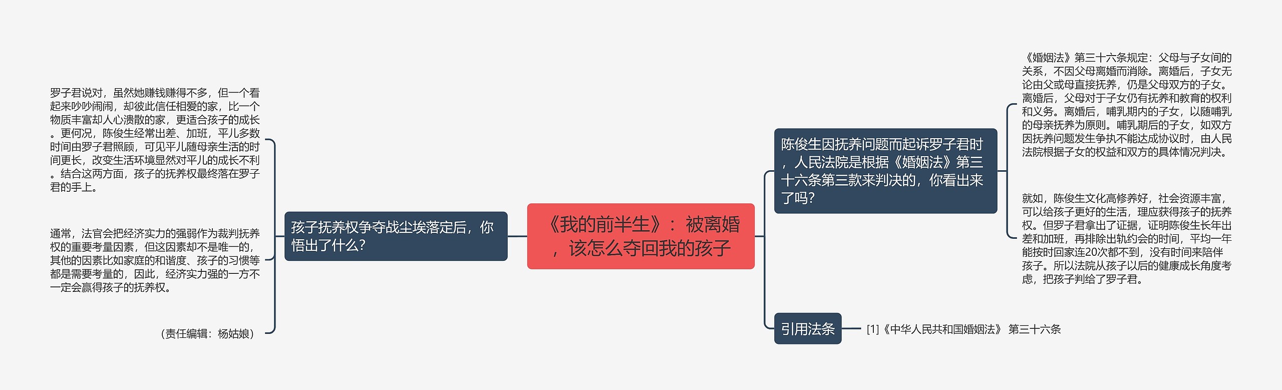 《我的前半生》：被离婚，该怎么夺回我的孩子思维导图