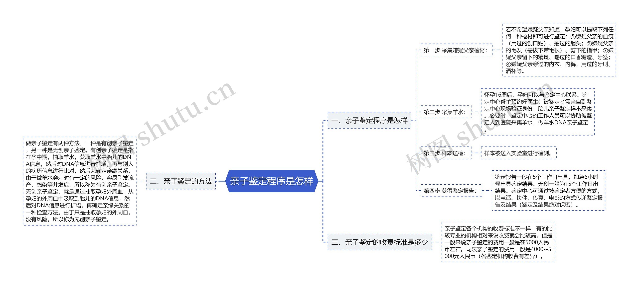 亲子鉴定程序是怎样思维导图