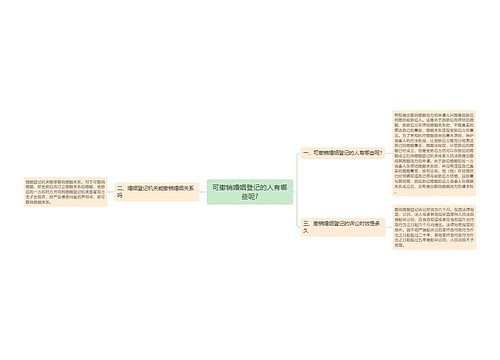 可撤销婚姻登记的人有哪些呢?