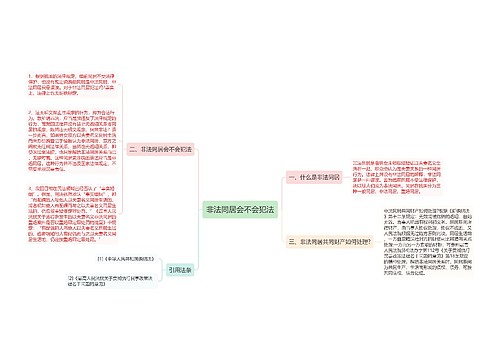 非法同居会不会犯法