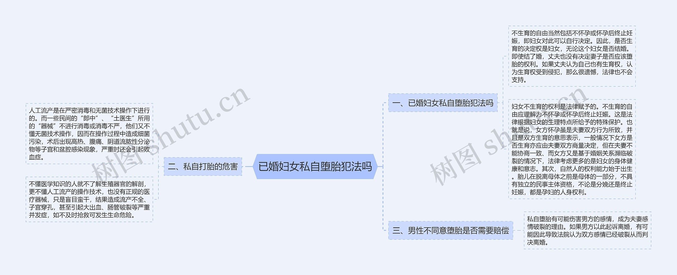 已婚妇女私自堕胎犯法吗思维导图