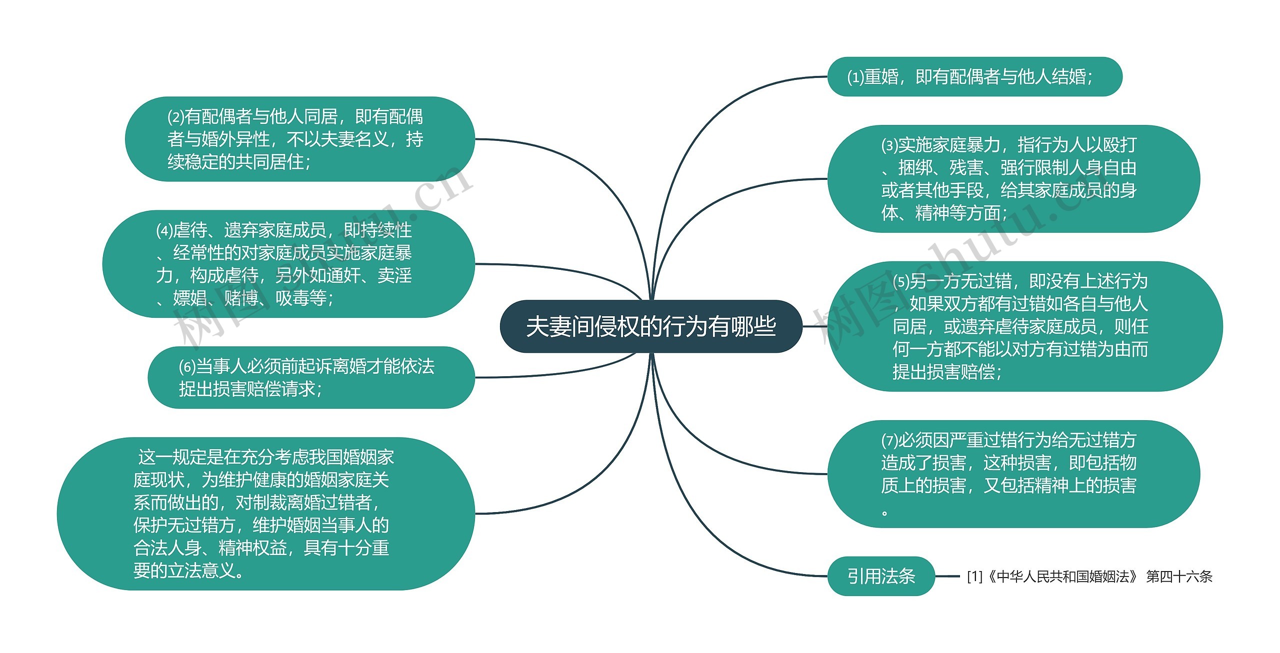 夫妻间侵权的行为有哪些思维导图