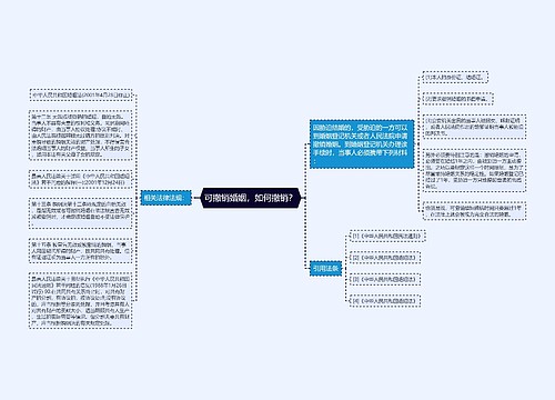 可撤销婚姻，如何撤销？