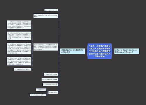 关于进一步明确广州市公共就业人才服务机构集体户口挂靠人员办理婚姻登记和计划生育服务证有关问题的通知