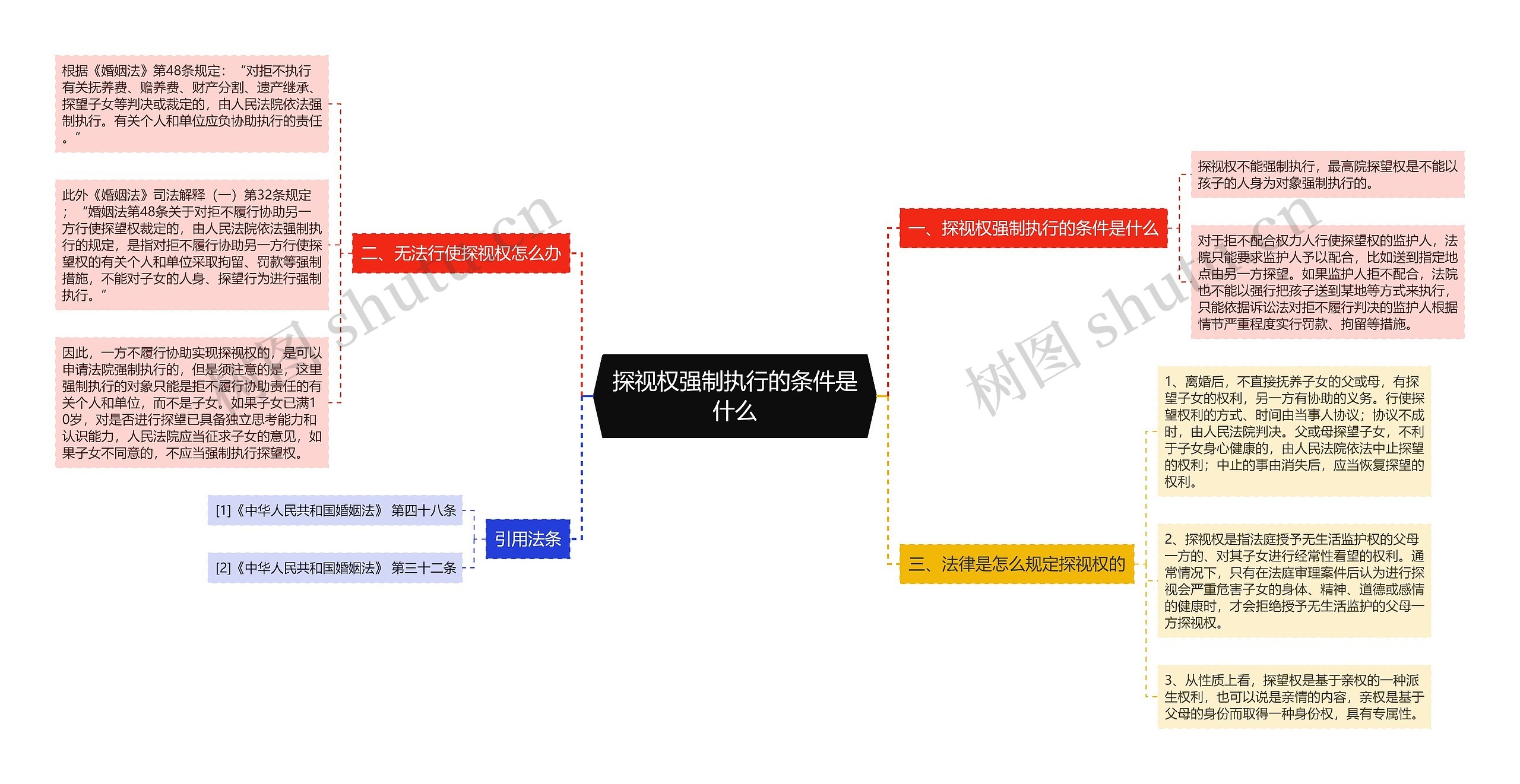 探视权强制执行的条件是什么思维导图